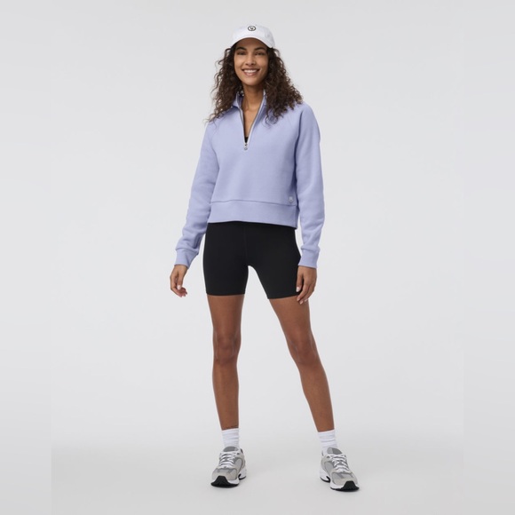 NWT Vuori Restore Half Zip Hoodie Women's Fleece Pullover Lavender Mist Medium‎ - Picture 5 of 14